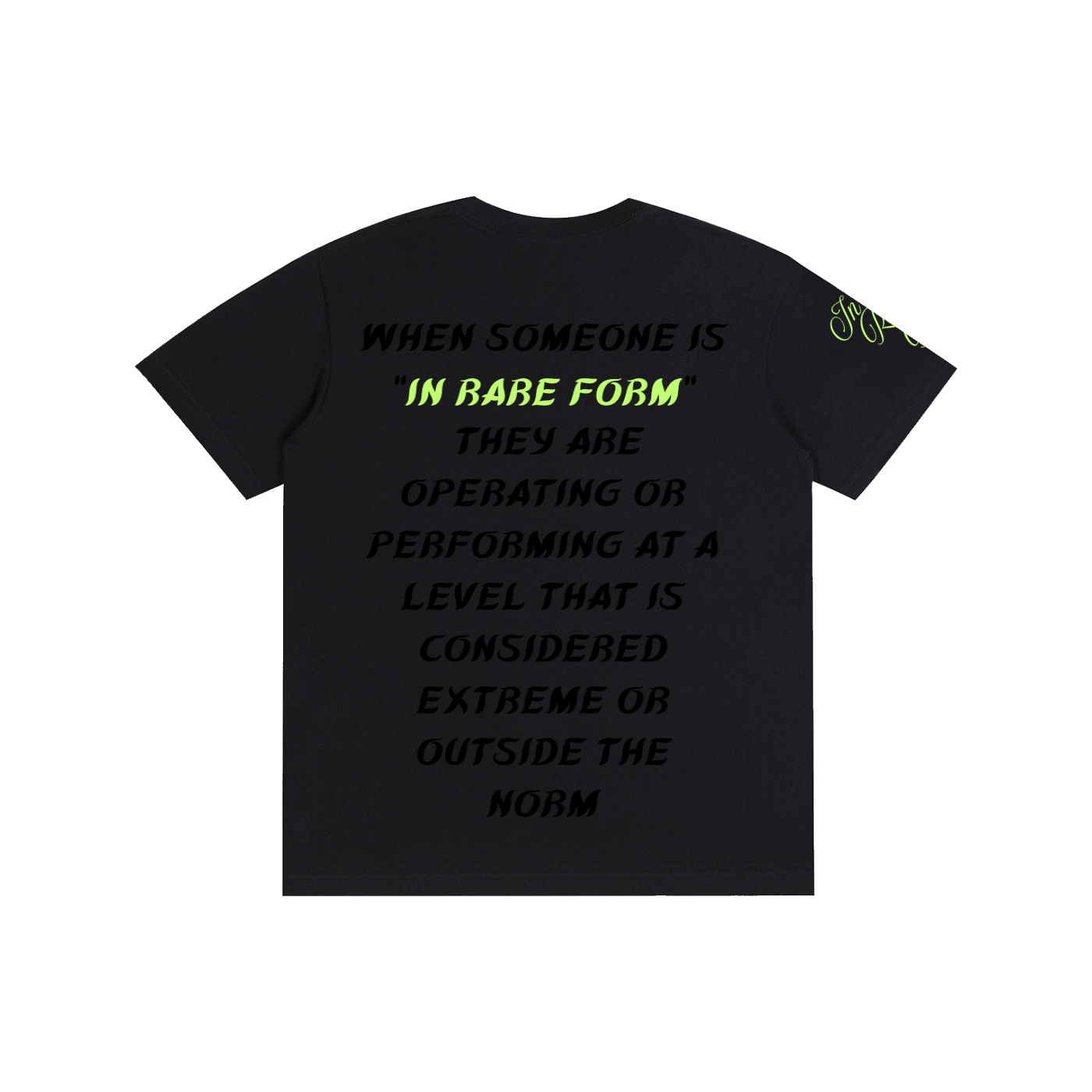 Black and Neon Green Form